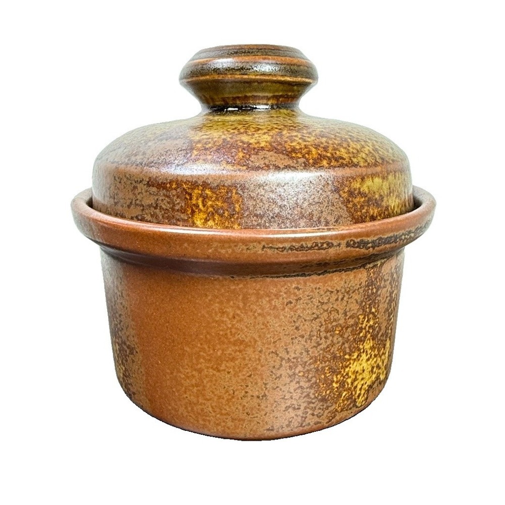 Iron Mountain Stoneware Vintage Pottery Roan Sugar Bowl